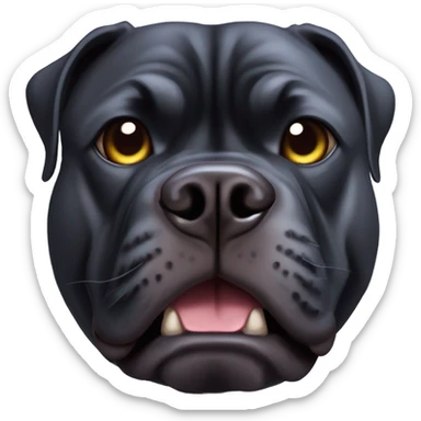 A Cane Corso dressed as Bat man. sticker