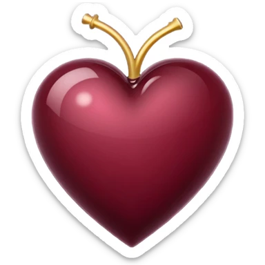 Corazón de color vino tinto oscuro sticker