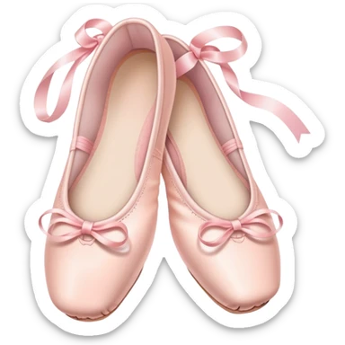 pastel pink ballet shoes sticker