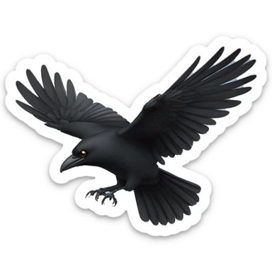 Flying crow  sticker