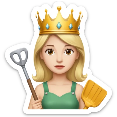 Queen of shovels sticker