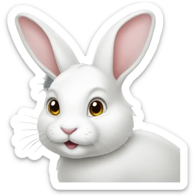 White rabbit sticker