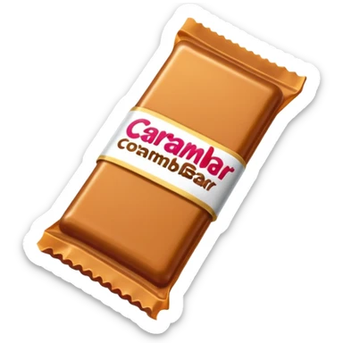 Carambar candy bar, simple, bright colors sticker