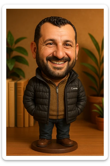 Create a bobblehead with the reference. sticker