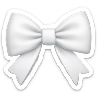 white bow  sticker