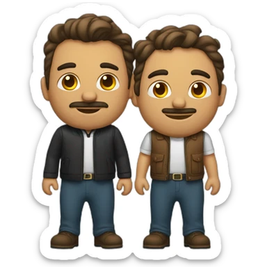 pareja de hombres sticker