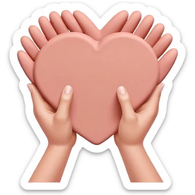 two hands flattening a pink clay on a surface sticker