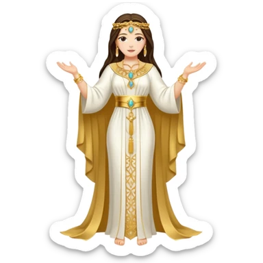 diosa tanit de cuerpo entero sticker