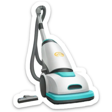 a cartoony vaccum cleaner sticker