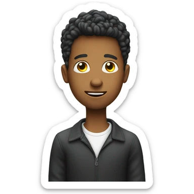 young man speaking on his smart phone sticker