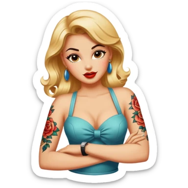 arm pin up tattoo  sticker