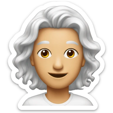 Мордочка пушистой кошки с оранжевыми глазами sticker