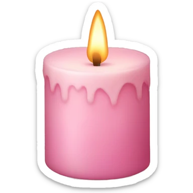 light pink candle sticker