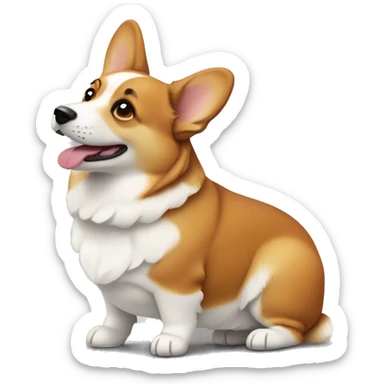 A. Corgi emoji with very little white on nose  sticker