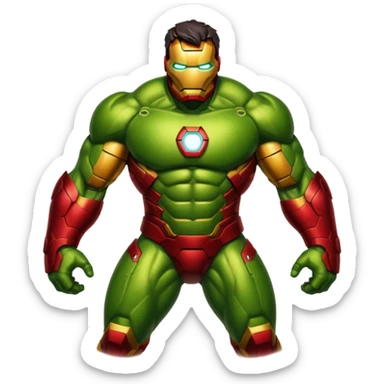 Homem de ferro misturado com Hulk sticker