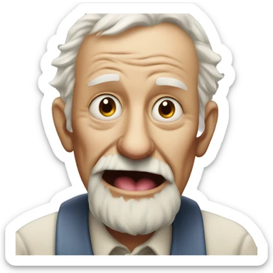 old man with slobber coming out of his mouth and with a heart saying I love sadye sticker