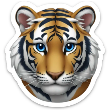 Tigre et ara bleu sticker
