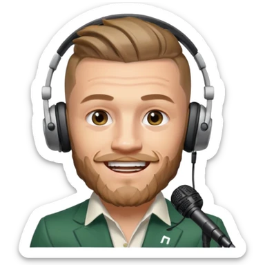 Make Conor McGregor as an emoji as if he is broadcasting sticker