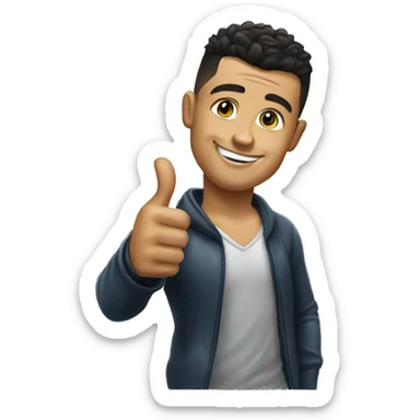 Ronaldo doing the thumbs up gesture sticker