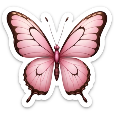 Pink butterfly sticker