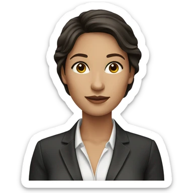 Fair skin Business woman with dark brown hair sticker