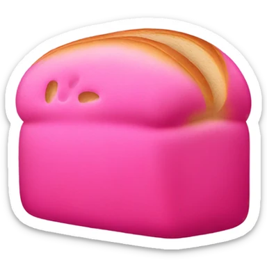 Hot pink loaf of bread sticker