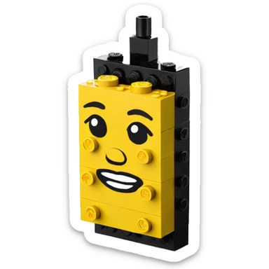 a lego phone sticker
