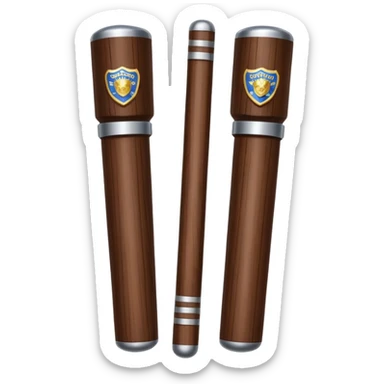 two police baton sticker