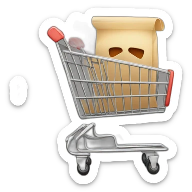 Shopping Cart with List sticker