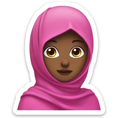pink niqab and hijab wearing girly transgirl sticker