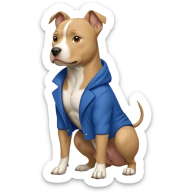 Pitbull blue fawn sticker