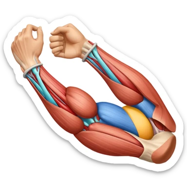 Elbow muscle anatomy sticker