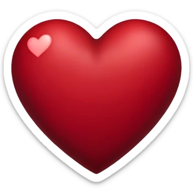 dark red heart sticker