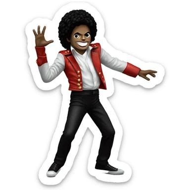 Michael Jackson doing the thriller dance sticker
