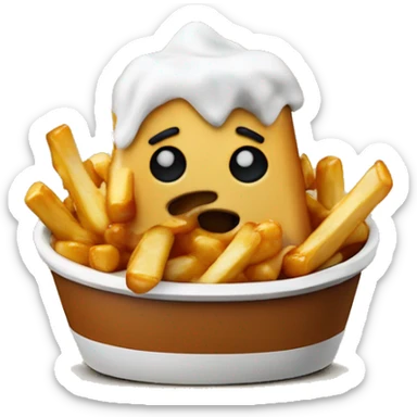 Poutine qui mange une poutine  sticker