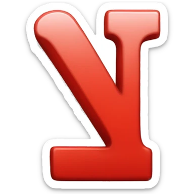The letter N in red and black sticker