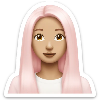 pastel pink and white aesthetic emojis sticker