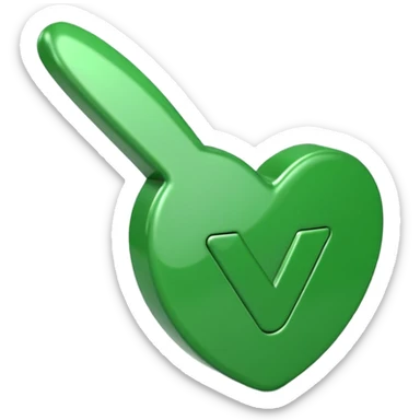 Green tick symbol sticker