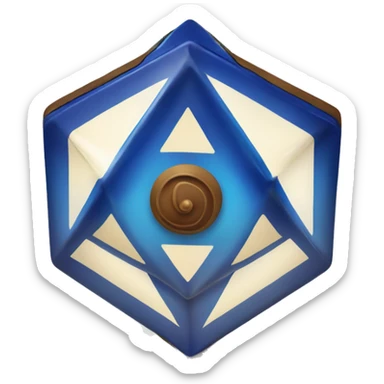 Jewish dreidel a four-sided spinning top, played during the Jewish holiday of Hanukkah sticker