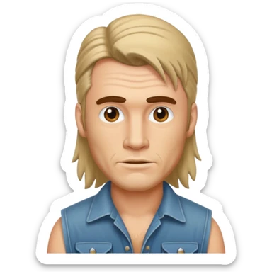 Redneck with mullet sticker