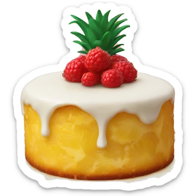 Upside down pineapple cake sticker