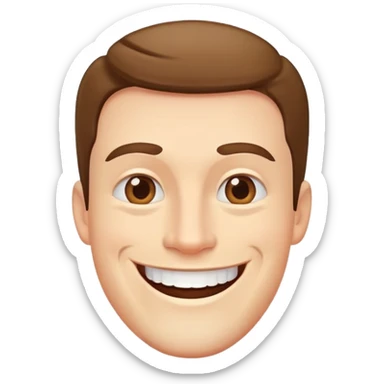 man with a wide smile and square jaw sticker