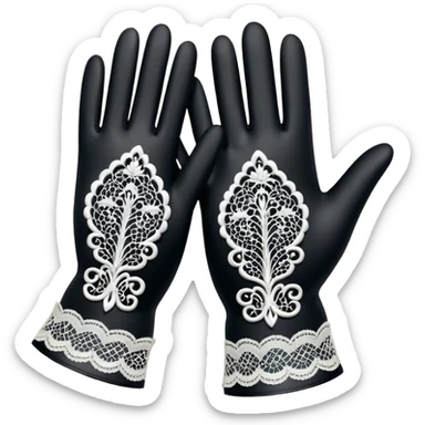 lace gloves sticker