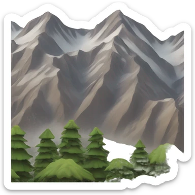 Mountains sticker