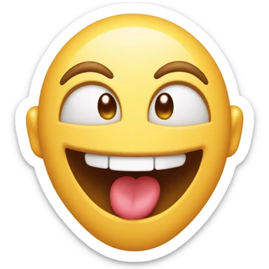Emoji with heart eyes and laughing sticker