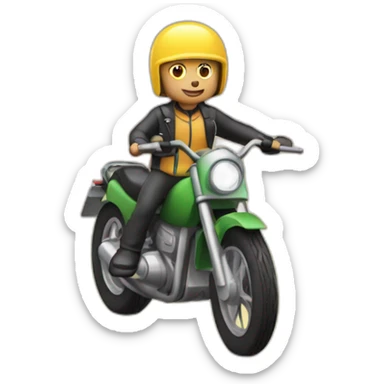 Jul sur une roue de moto sticker