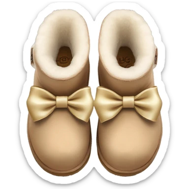 Ugg shoes with a￼ bow sticker