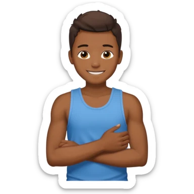 carmel baddie and tall darkskin boy hugging  sticker