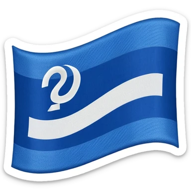 blue flag with White horizontal line in center sticker
