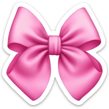 Pink bow sticker